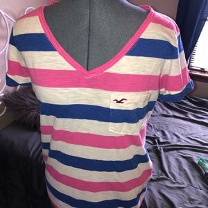 💙💕 Hollister striped V-neck Top 💕💙